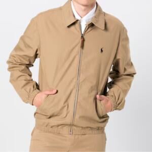 Ralph Lauren Bayport Cotton Jacket In Classic Beige Tan Size M